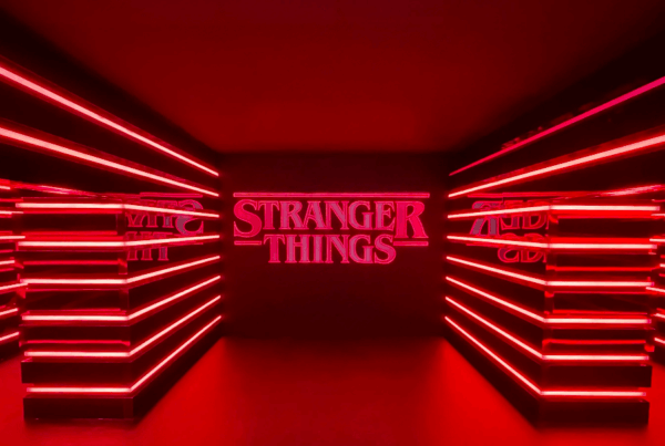 Stranger Things stand, logo with stand.